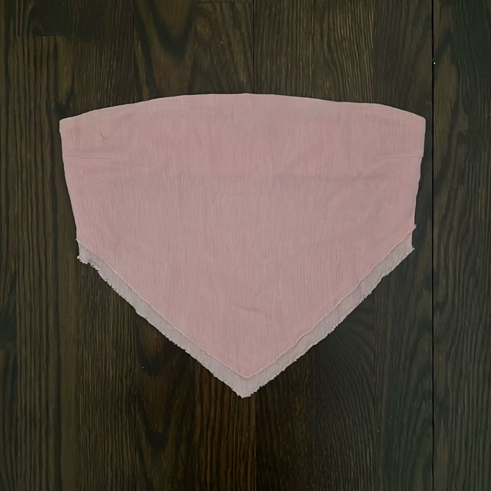 Pink Strapless Bandana Top